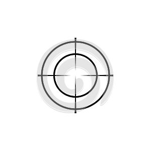 Sniper scope crosshairs thin icon set. Isolated rifle gun target