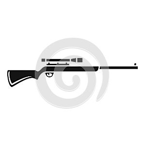 Sniper scope rifle icon, simple style