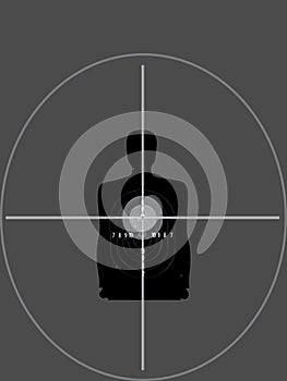 Sniper shutting target photo