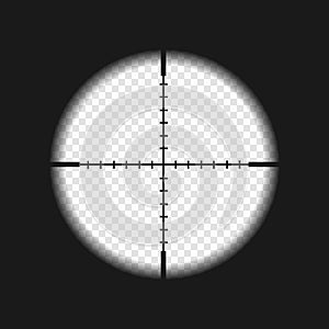 sniper sight with measurement marks