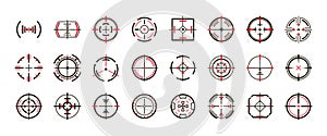 Sniper sight vector black set icon. Vector illustration sight and target. Isolated black icon eye target on white