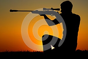 The sniper for a sunset.