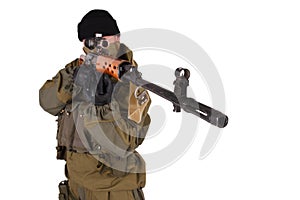Sniper with SVD sniper rifle