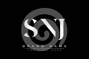 SNJ abstract letter logo design