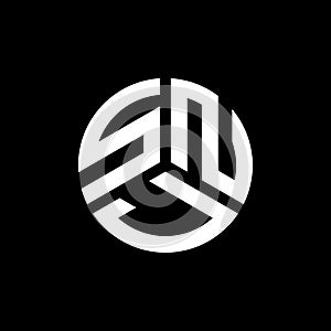 SNJ letter logo design on black background. SNJ creative initials letter logo concept. SNJ letter design