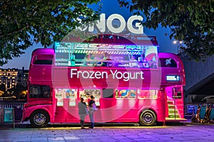 Snog's frozen yogurt shop on London's Southbank