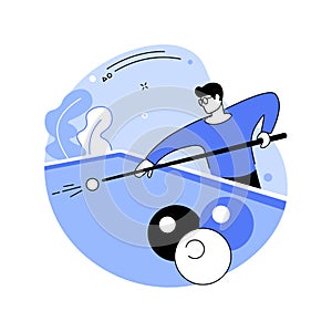 Snooker abstract concept vector illustration.