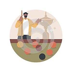 Snooker abstract concept vector illustration.