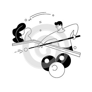 Snooker abstract concept vector illustration.