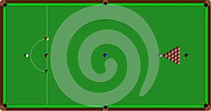 snooker billiards table top view illustration