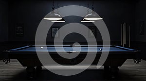 snooker pool table dark