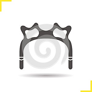 Snooker rest head glyph icon