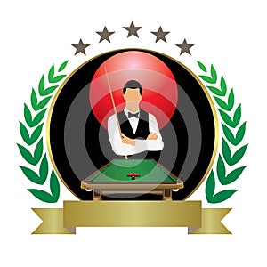 Snooker sport design, logo snooker