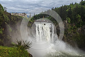 Snoqualmie Falls famous waterfall in Washington USA