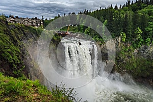 Snoqualmie Falls famous waterfall in Washington USA