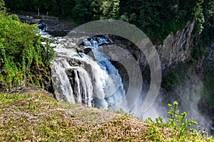 Snoqualmie falls in the sun