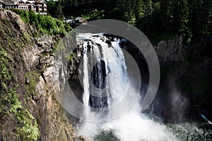 Snoqualmie falls in the sun