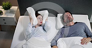Snoring Man Sleeping With Apnea
