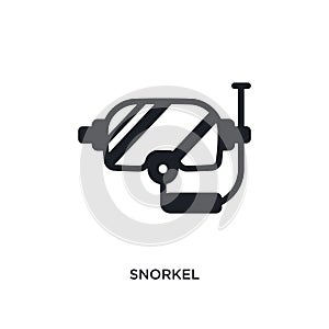 snorkel isolated icon. simple element illustration from nautical concept icons. snorkel editable logo sign symbol design on white