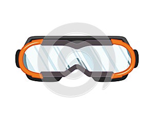 Snorkel mask for diving and swimming. Illustration of swimming masks or goggles for scuba diving. Realistic diver