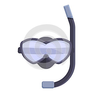 Snorkel mask icon cartoon vector. Scuba dive