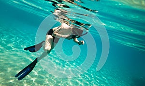 Snorkeler. Red sea