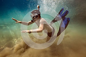 Snorkeler. Red sea