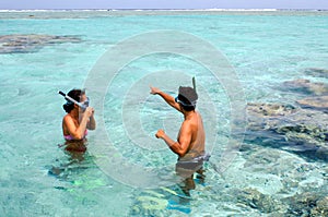 Snorkeling in Aitutaki Lagoon Cook Islands