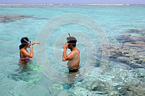 Snorkeling in Aitutaki Lagoon Cook Islands