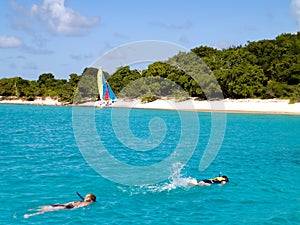 Snorkeling Into The Beach