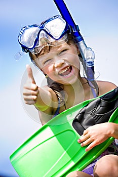 Snorkeling girl