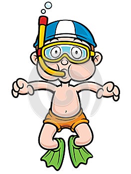 Snorkeling kid