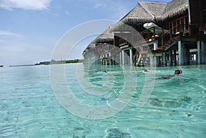 Snorkeling at LUX luxury island in the maldives