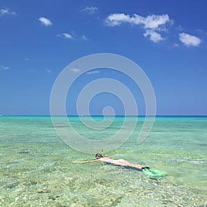 snorkeling, Maria la Gorda, Pinar del Rio Province, Cuba photo