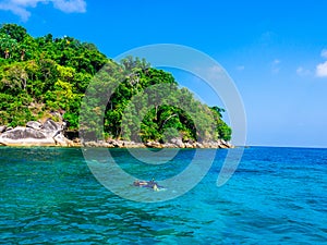 Snorkeling in Mu Koh Surin or Surin Island, Thailand : March 2019