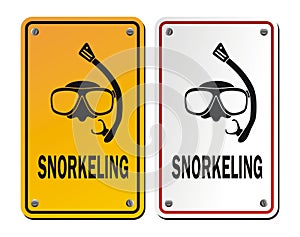 Snorkeling signs