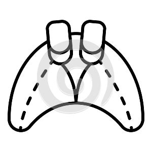 Snorkeling tool icon, outline style