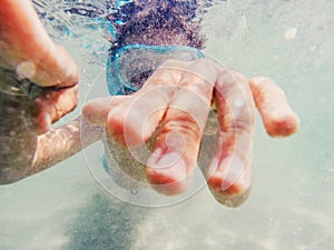 Snorkeller underwater