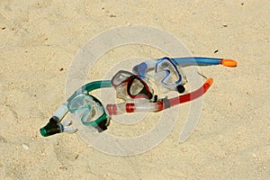 Snorkelling in the sand