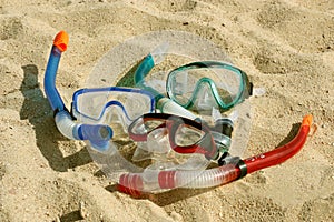 Snorkelling in the sand
