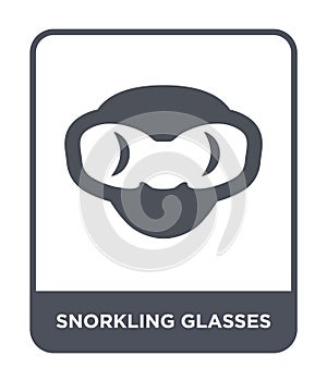 snorkling glasses icon in trendy design style. snorkling glasses icon isolated on white background. snorkling glasses vector icon