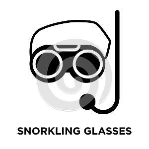 Snorkling Glasses icon vector isolated on white background, logo