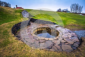 Snorralaug - May 08, 2018: Hotsprings of Snorralaug, Iceland