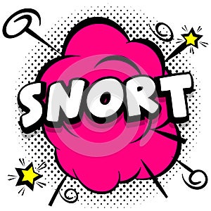 snort Comic bright template with speech bubbles on colorful frames photo