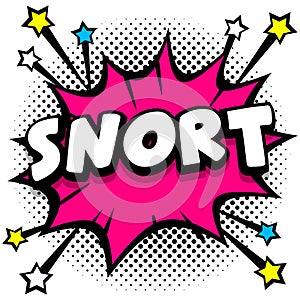 snort Pop art comic speech bubbles book sound effects photo