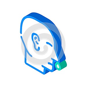 snot nose isometric icon vector illustration color
