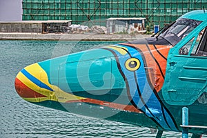 Snout your colorful seaplane in the Maldives photo