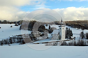 Winter nature view somewhere in Slovakia,