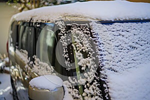 Snow accretion the car image