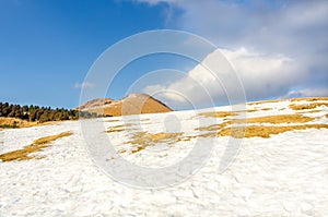 Snow in Aso Mountain